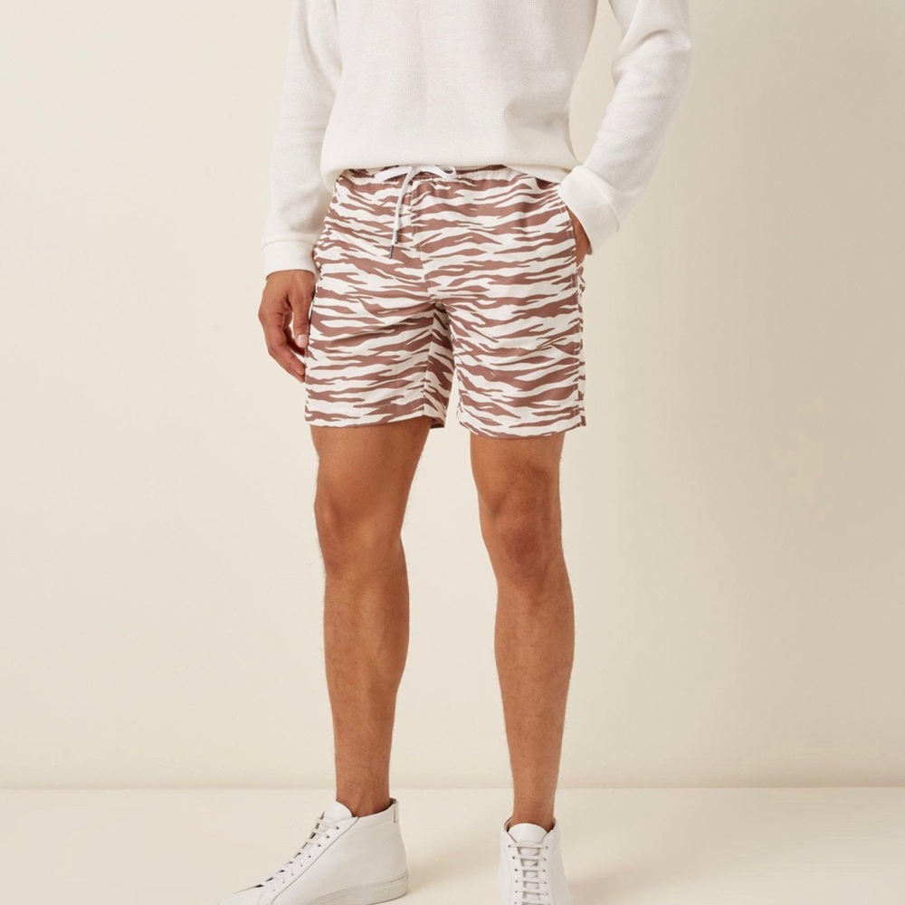 ONIA Swimwear ONIA swim Trucks ZEBRA Swim Shorts Trunks toasted coconut L - Picture 1 of 16